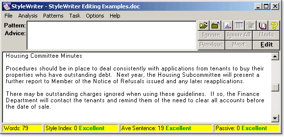 StyleWriter Writing Minutes of Meeting Example - After