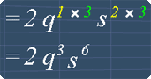 Simplying to get 2q^3 s^6