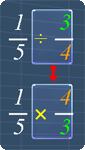 convert fraction division to fraction multiplication