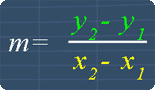Slope formula or gradient formula